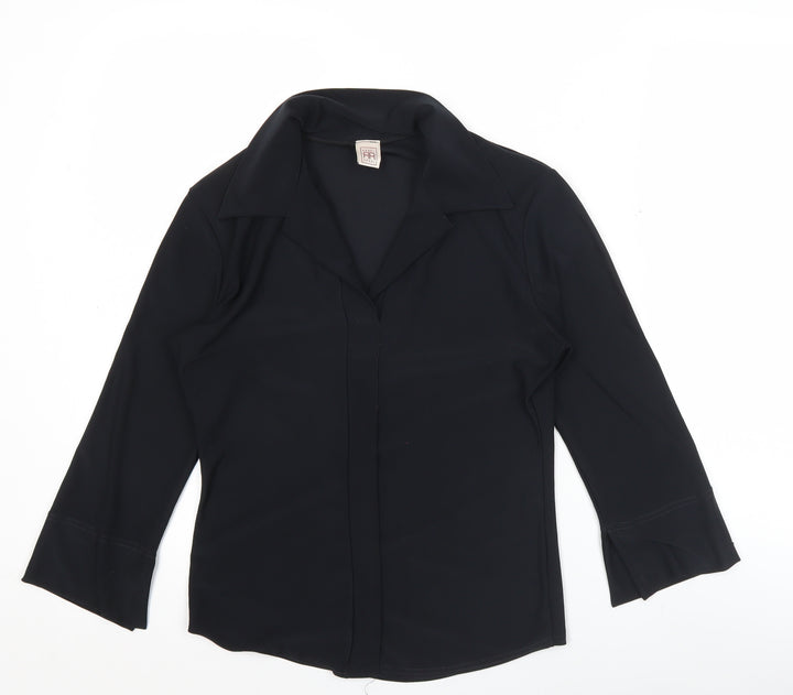Rebel Rebel Womens Black Button-Up Long Sleeve Shirt M/L