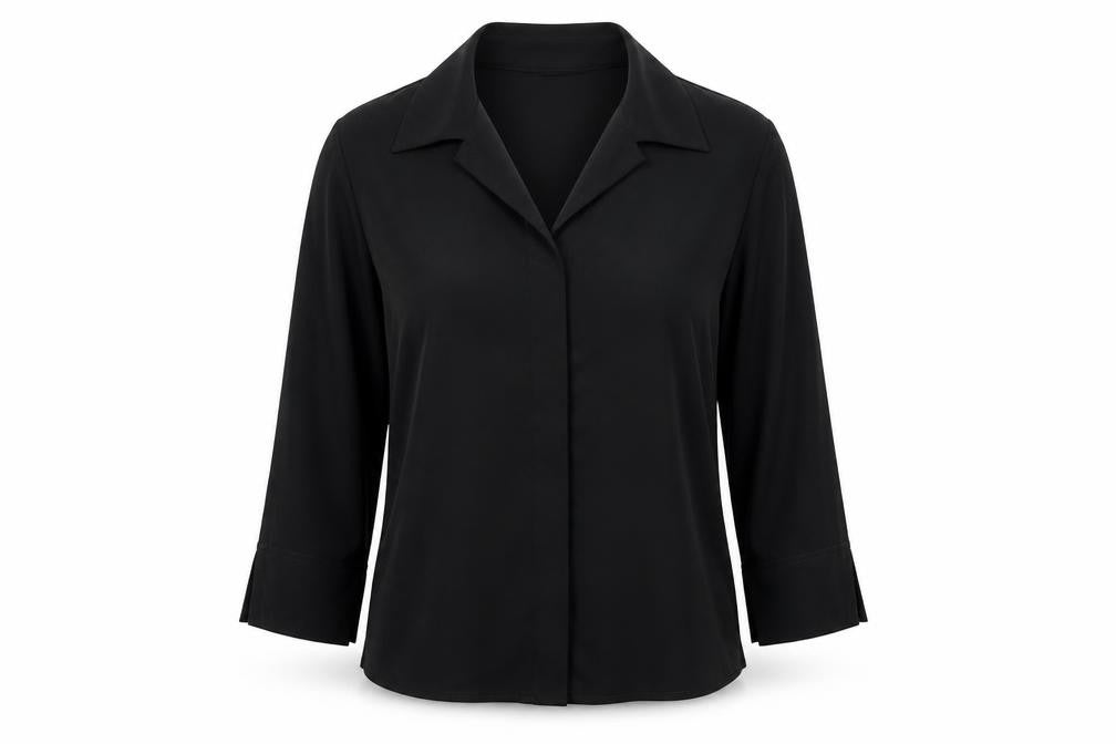 Rebel Rebel Womens Black Button-Up Long Sleeve Shirt M/L