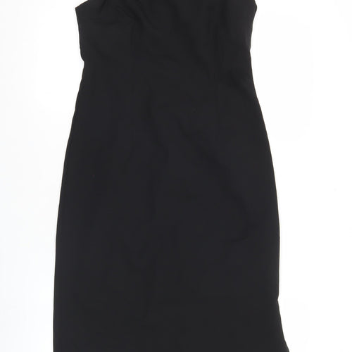 LCW Casual Women’s Black Sheath Knee Dress S Sleeveless Work Party