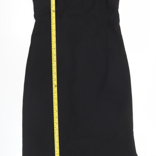 LCW Casual Women’s Black Sheath Knee Dress S Sleeveless Work Party