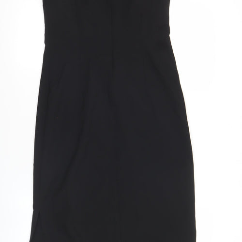 LCW Casual Women’s Black Sheath Knee Dress S Sleeveless Work Party