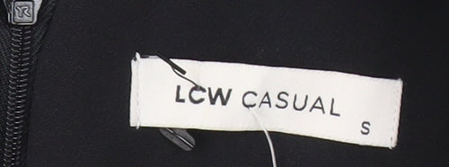 LCW Casual Women’s Black Sheath Knee Dress S Sleeveless Work Party
