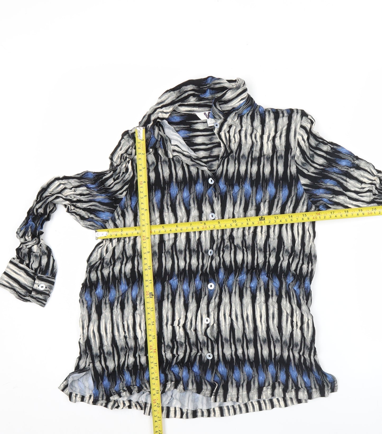 Marks and Spencer Womens Multicoloured Striped Button-Up Shirt Size 10