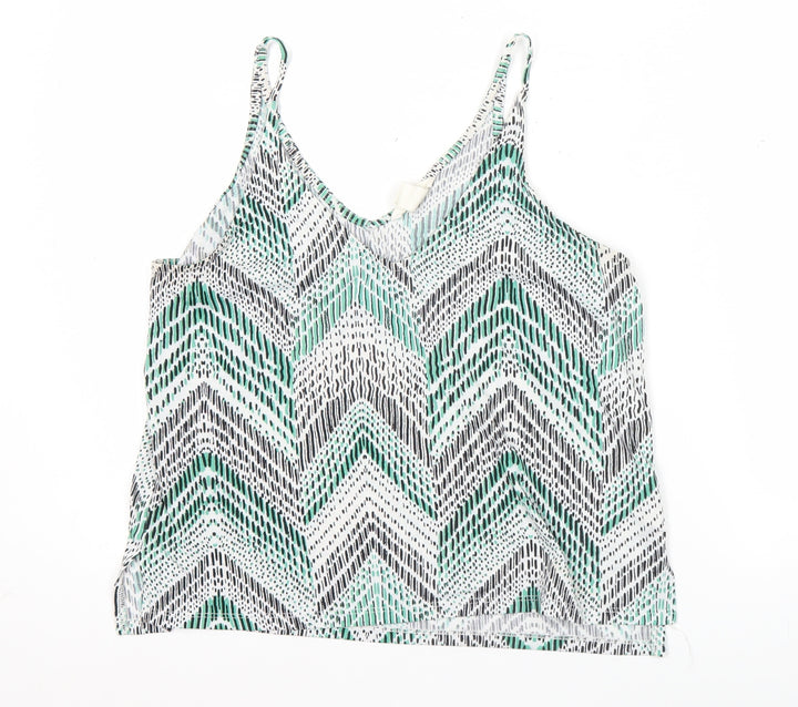 H&M Womens Multicoloured Geometric Tank Top Size S Spaghetti Straps