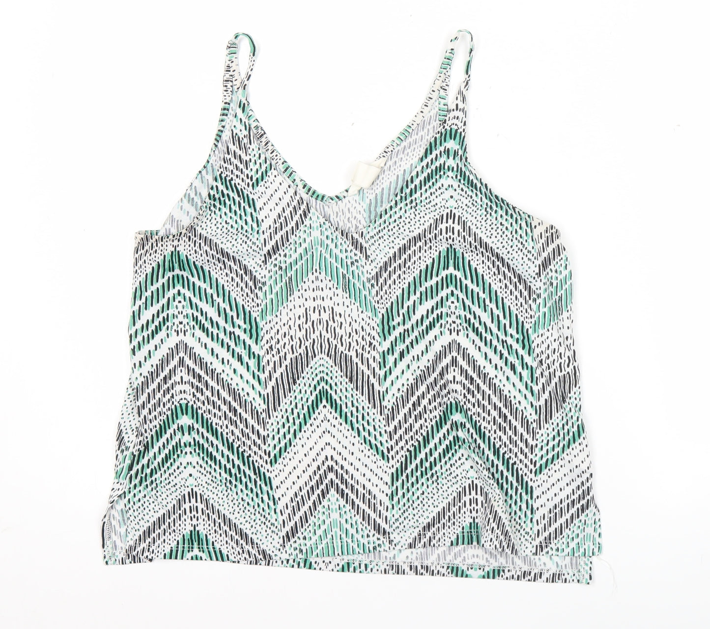 H&M Womens Multicoloured Geometric Tank Top Size S Spaghetti Straps