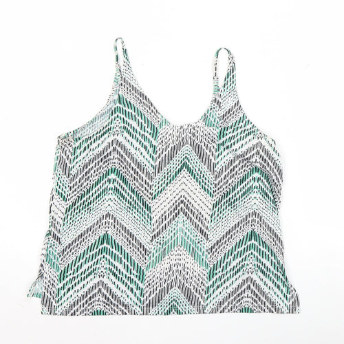 H&M Womens Multicoloured Geometric Tank Top Size S Spaghetti Straps
