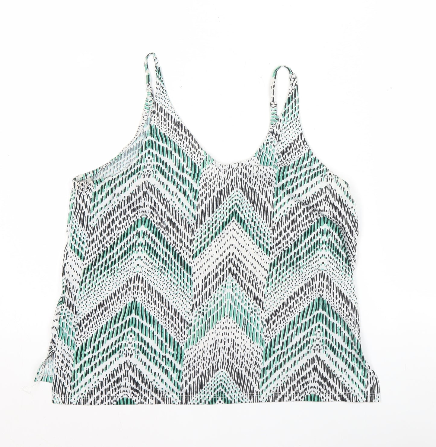 H&M Womens Multicoloured Geometric Tank Top Size S Spaghetti Straps