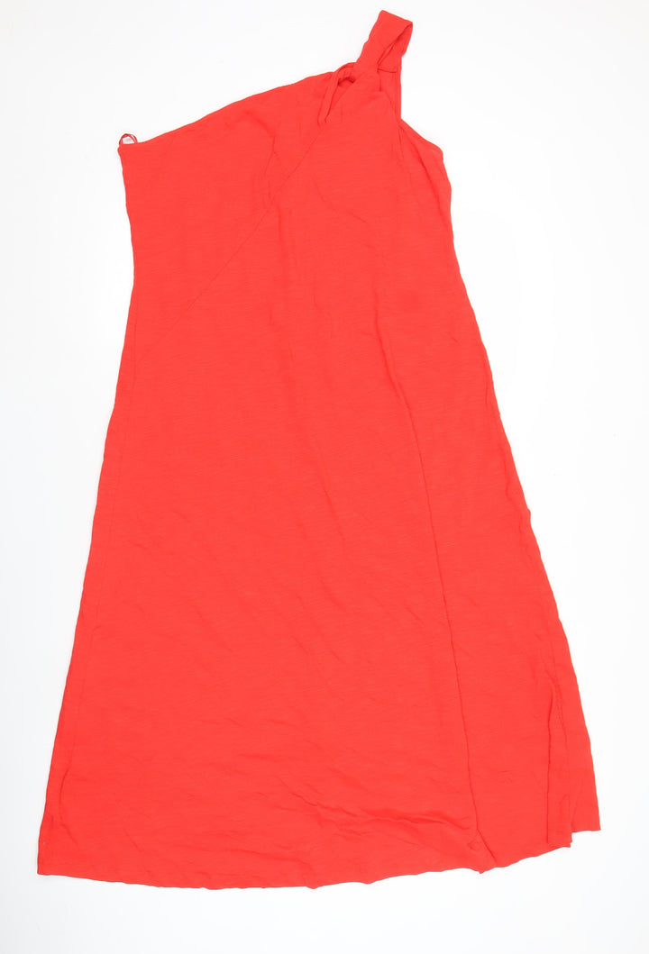Marks and Spencer Women’s Red Size 14 Slip Dress Sleeveless Summer