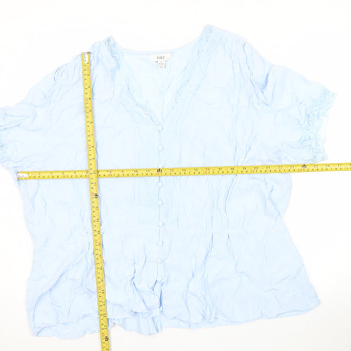 Marks and Spencer Women’s Blue Viscose Tunic Blouse Size 24