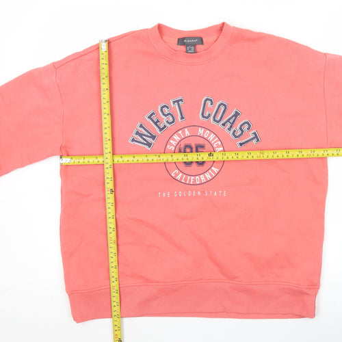 Primark Women’s Pink Graphic Pullover Sweatshirt Size S 10/12