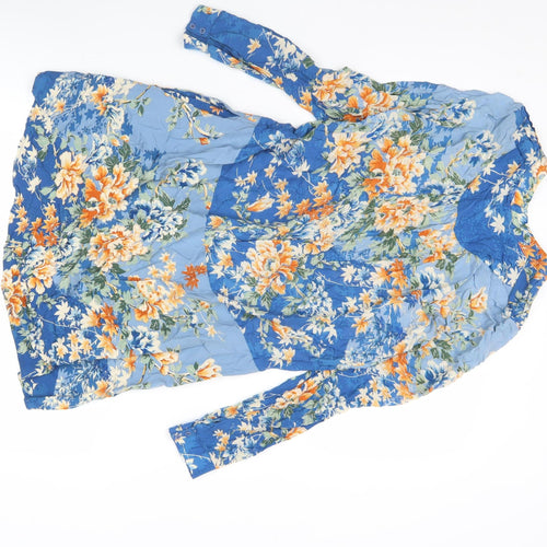 Tiny Women’s XS Blue Floral Viscose Knee Length A-Line Dress