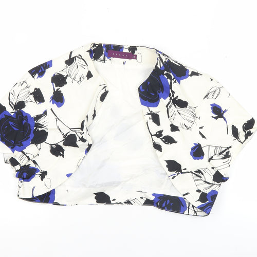 Début Women's Size 14 Multicolour Floral Cropped Waistcoat