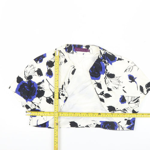 Début Women's Size 14 Multicolour Floral Cropped Waistcoat
