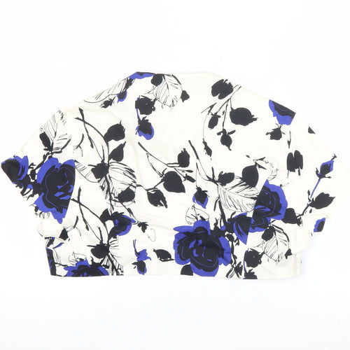Début Women's Size 14 Multicolour Floral Cropped Waistcoat