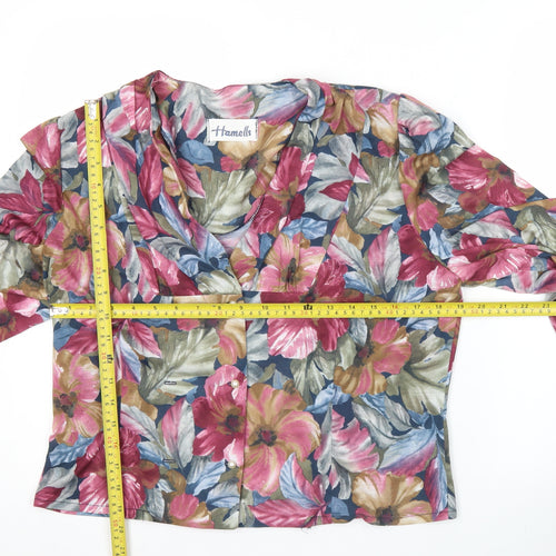 Hamells Women’s Multicoloured Floral Blouse Size 14 Long Sleeve Polyester
