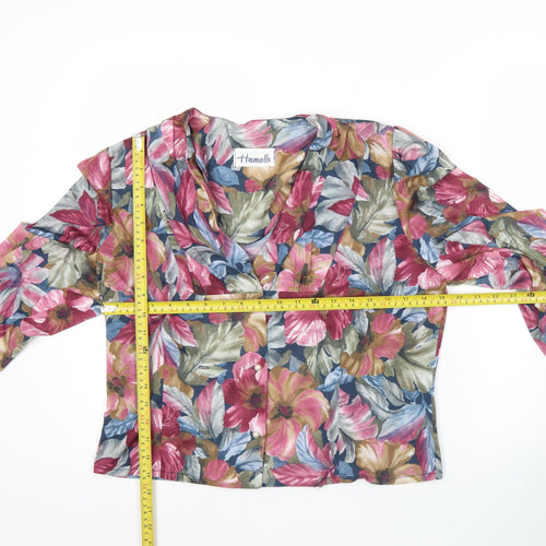 Hamells Women’s Multicoloured Floral Blouse Size 14 Long Sleeve Polyester
