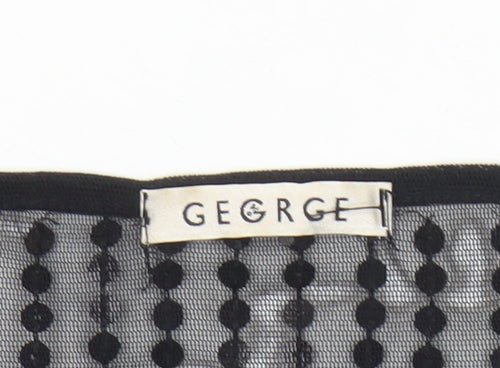 George Women’s Black Sequin Cropped Blouse L Party Evening