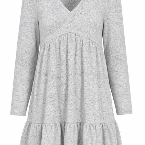 Dorothy Perkins Women’s Grey V-Neck A-Line Jersey Dress UK 12