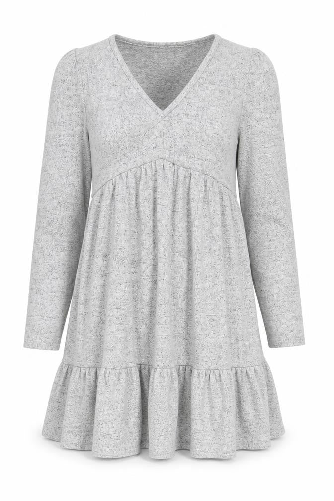 Dorothy Perkins Women’s Grey V-Neck A-Line Jersey Dress UK 12