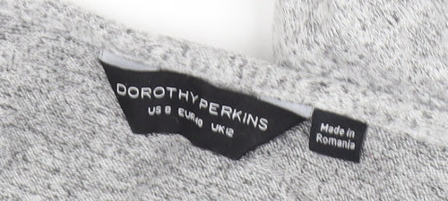 Dorothy Perkins Women’s Grey V-Neck A-Line Jersey Dress UK 12