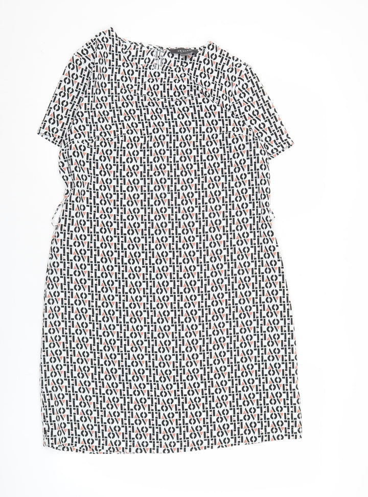 Primark Women’s Multicoloured Geometric Shift Dress Size 10