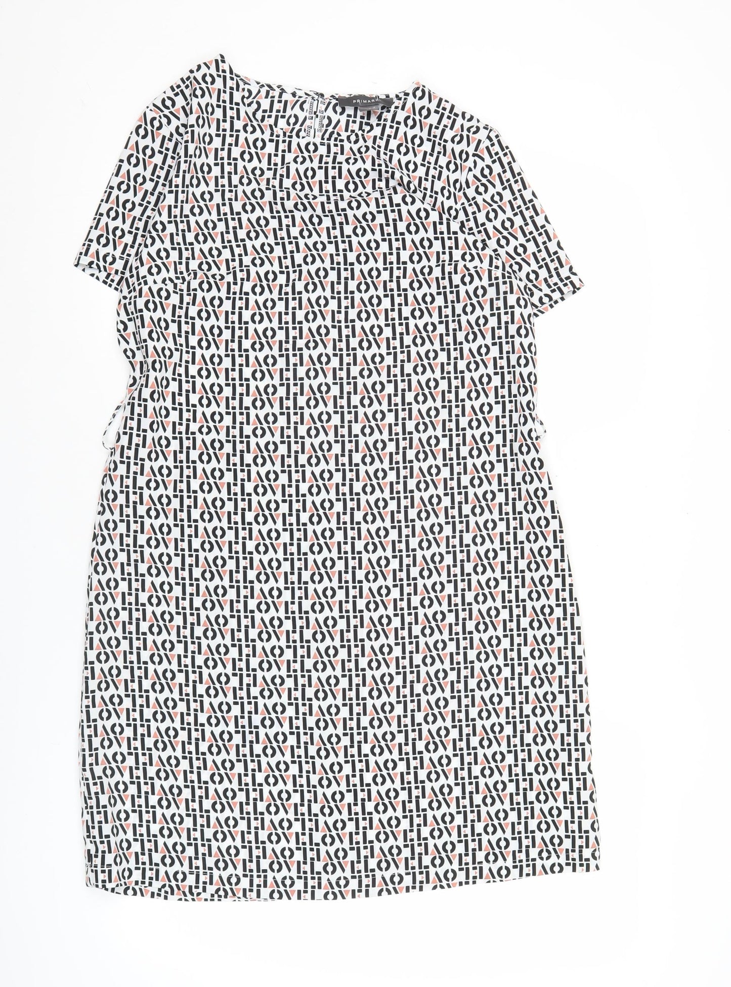 Primark Women’s Multicoloured Geometric Shift Dress Size 10