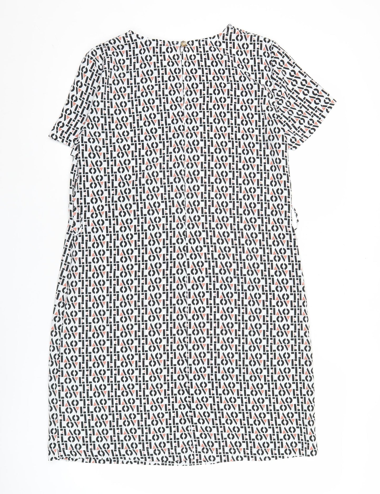 Primark Women’s Multicoloured Geometric Shift Dress Size 10