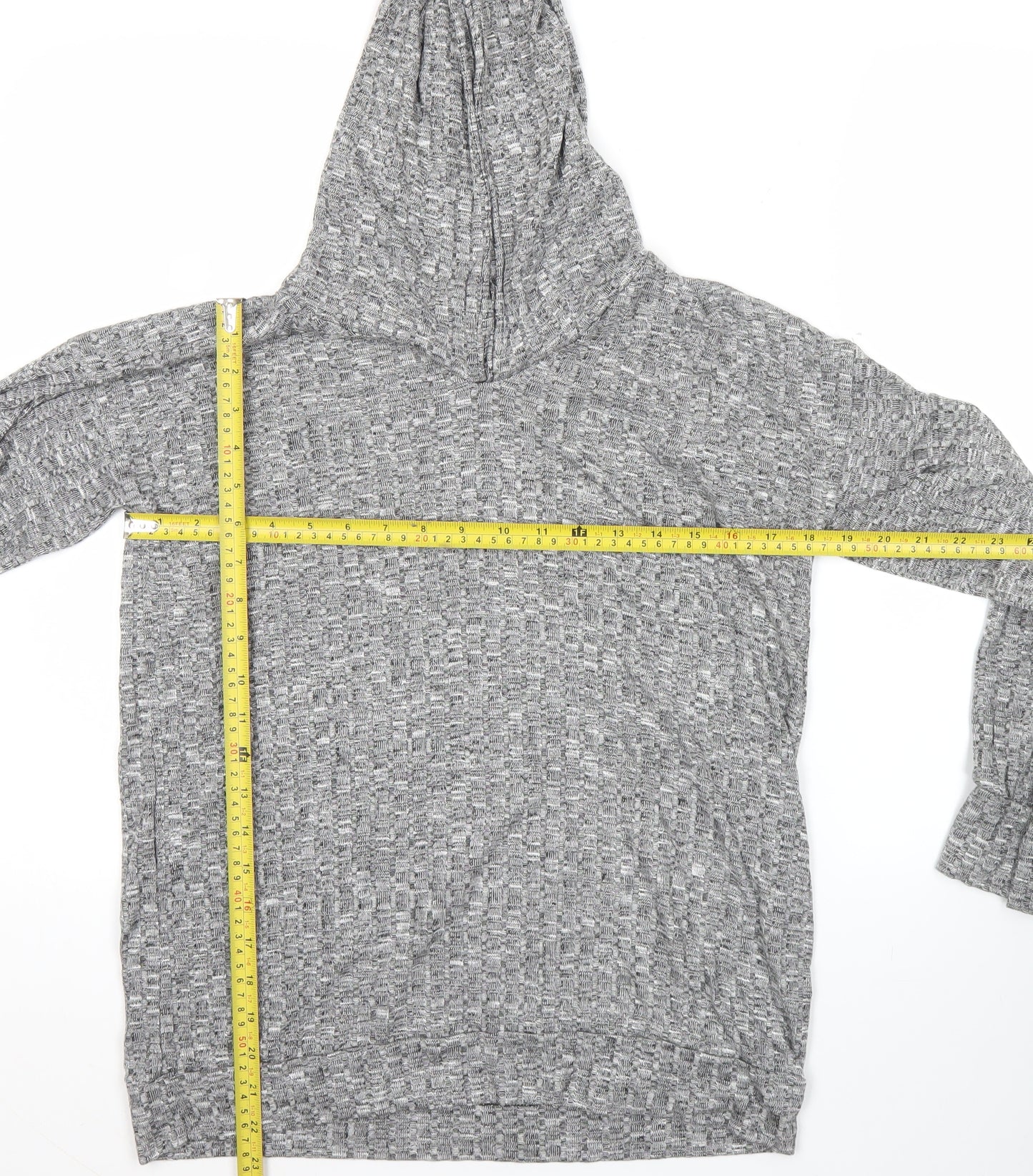 Boohoo Women’s Grey Hoodie Size 10 Polyester Blend Pullover