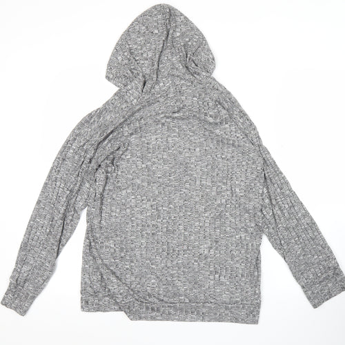 Boohoo Women’s Grey Hoodie Size 10 Polyester Blend Pullover