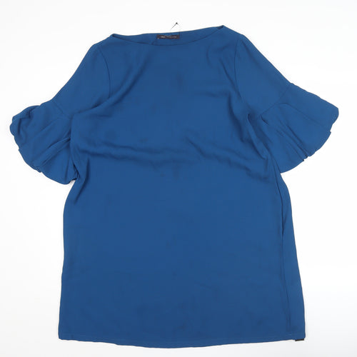 Marks and Spencer Women’s Blue Shift Dress Size 14 Short Sleeve