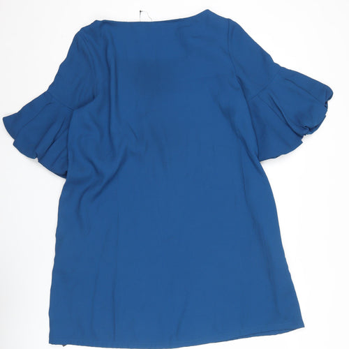 Marks and Spencer Women’s Blue Shift Dress Size 14 Short Sleeve