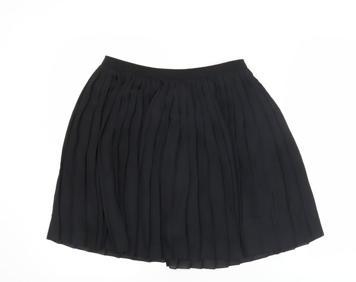 Uniqlo Women’s Black Pleated Short Skirt Size M Polyester