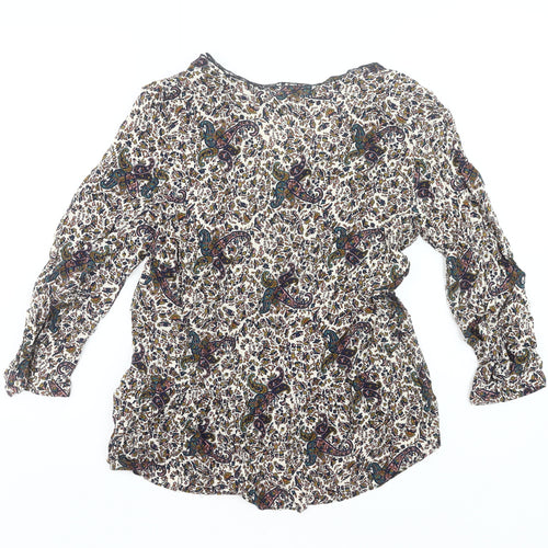 Zara Basic Women’s Multicoloured Paisley Blouse Size 8 Viscose