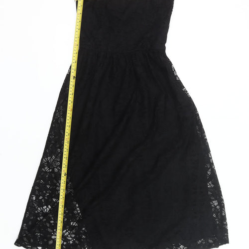 ASOS Women’s Black Lace Strapless Midi Dress Size 6