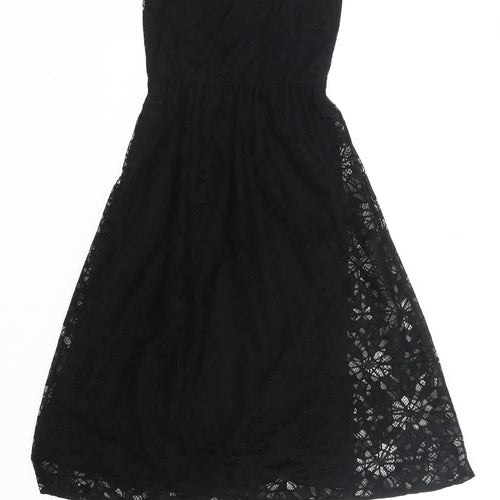 ASOS Women’s Black Lace Strapless Midi Dress Size 6