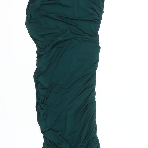 PrettyLittleThing Women’s Green One Shoulder Bodycon Size 12 Dress