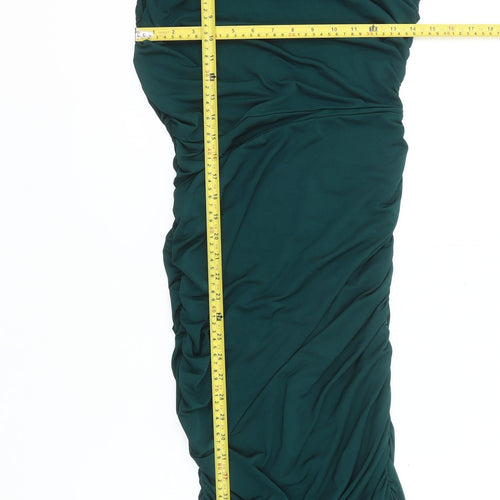 PrettyLittleThing Women’s Green One Shoulder Bodycon Size 12 Dress