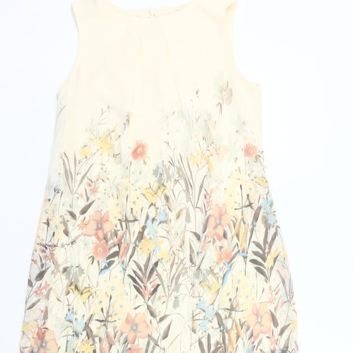Atmosphere Women’s Ivory Floral Shift Dress Size 12 Sleeveless