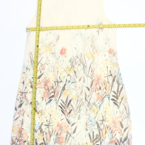 Atmosphere Women’s Ivory Floral Shift Dress Size 12 Sleeveless