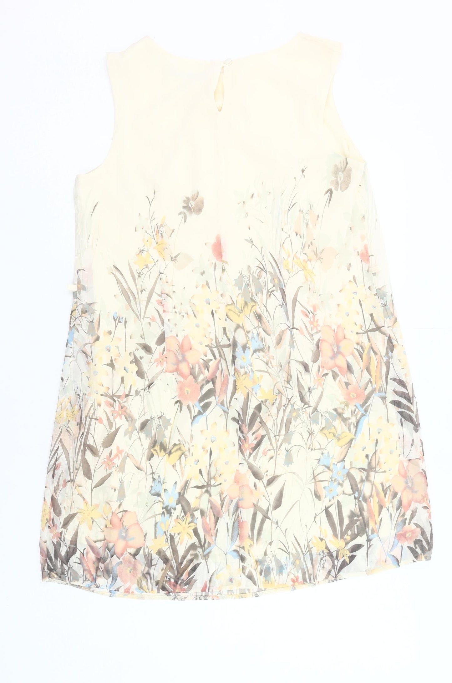 Atmosphere Women’s Ivory Floral Shift Dress Size 12 Sleeveless