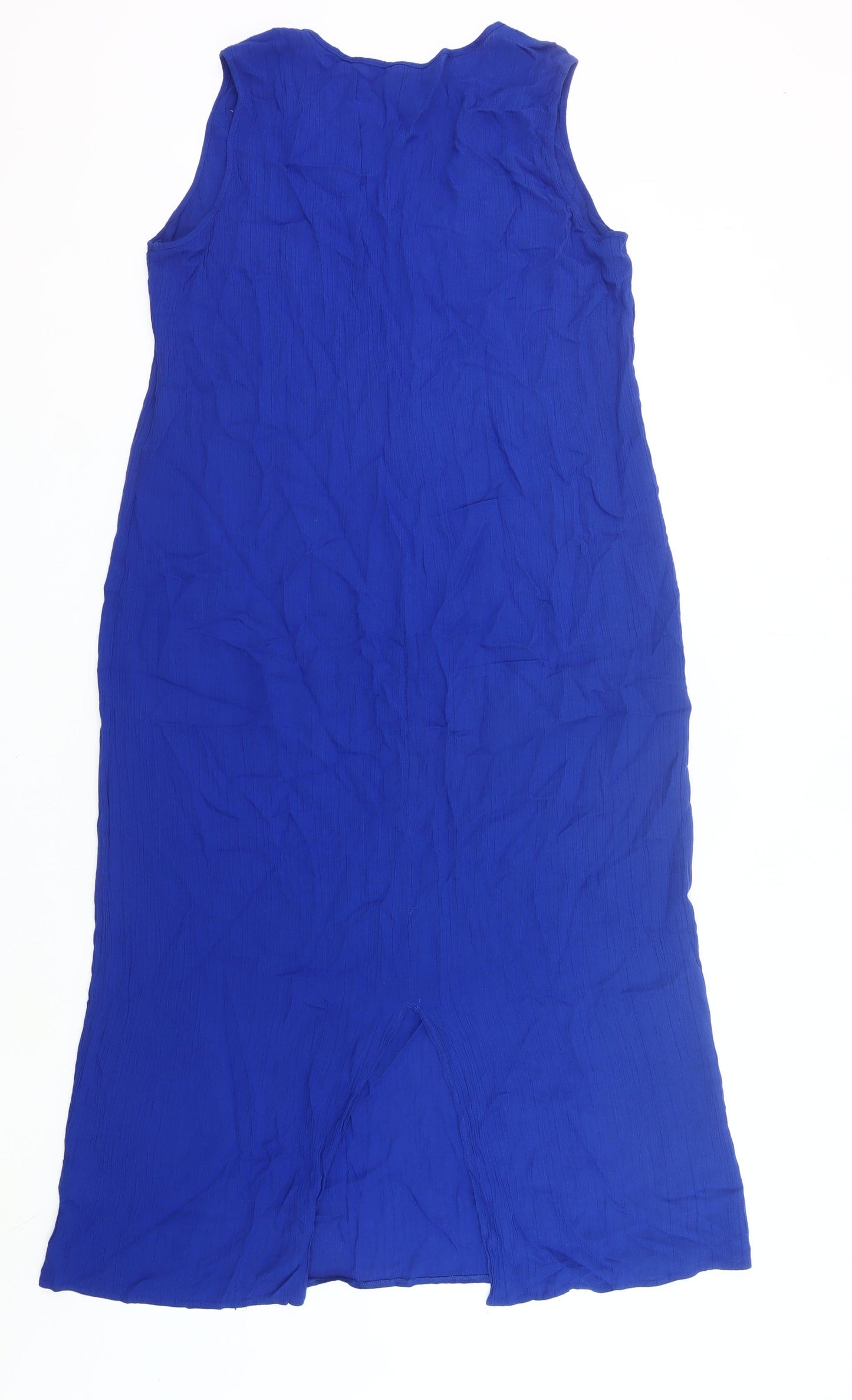 Essence Women's Blue Viscose Midi Shift Dress Size 18