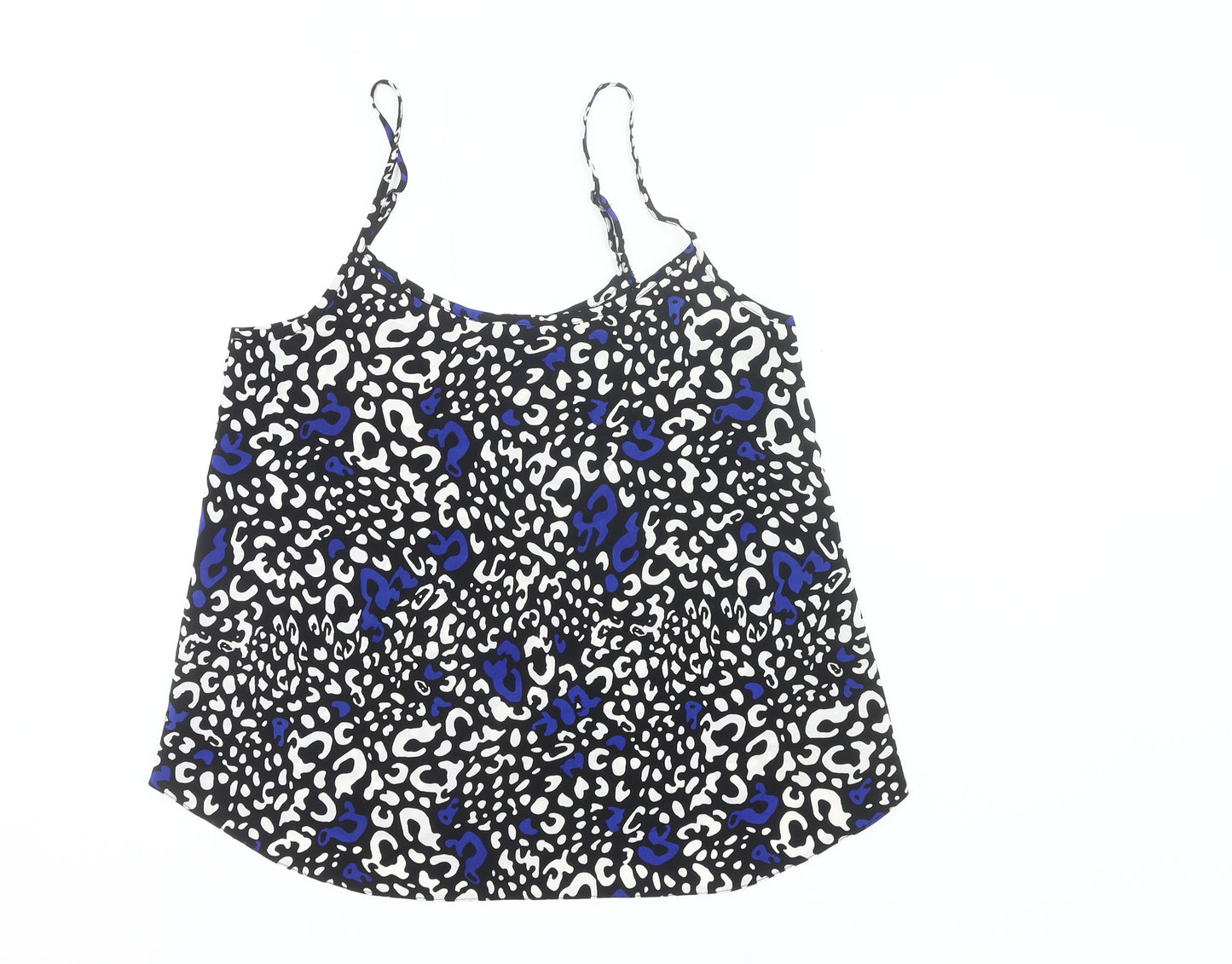 Dorothy Perkins Womens Black Blue Animal Print Camisole Tank Top UK 12