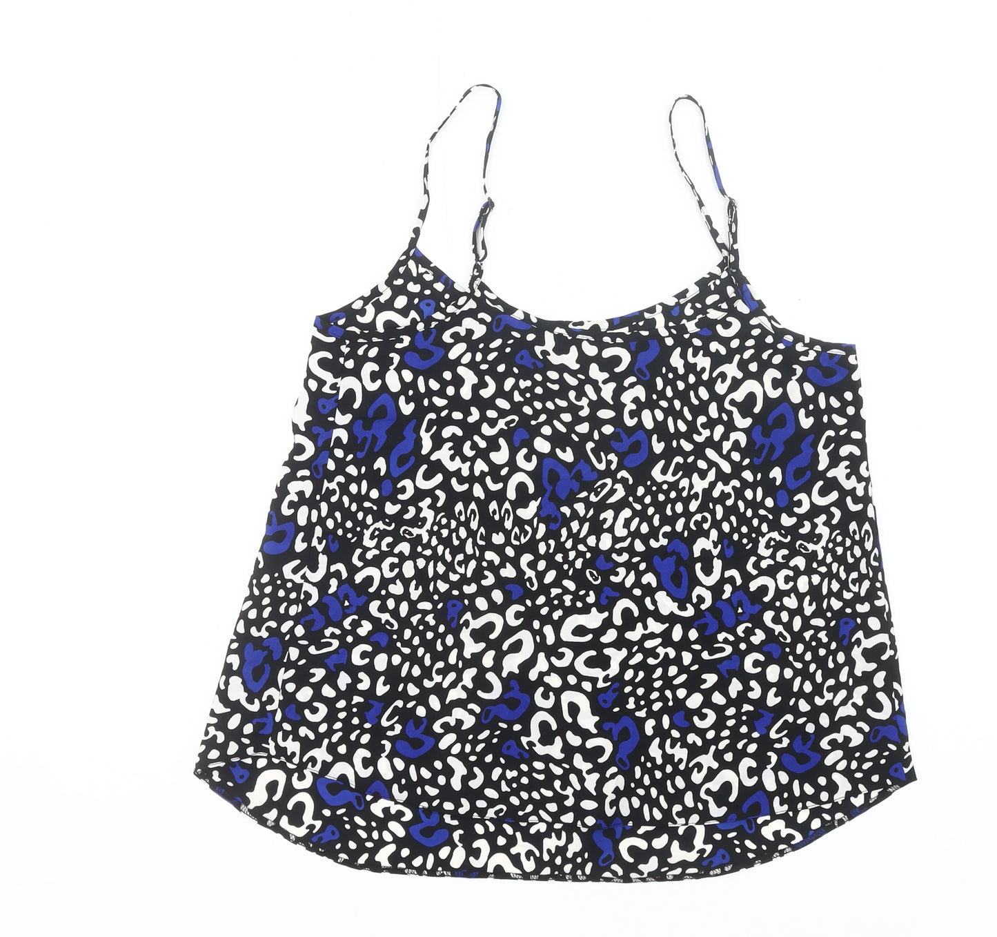 Dorothy Perkins Womens Black Blue Animal Print Camisole Tank Top UK 12