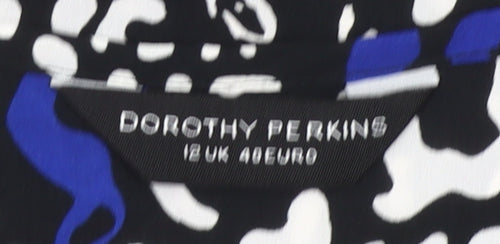 Dorothy Perkins Womens Black Blue Animal Print Camisole Tank Top UK 12