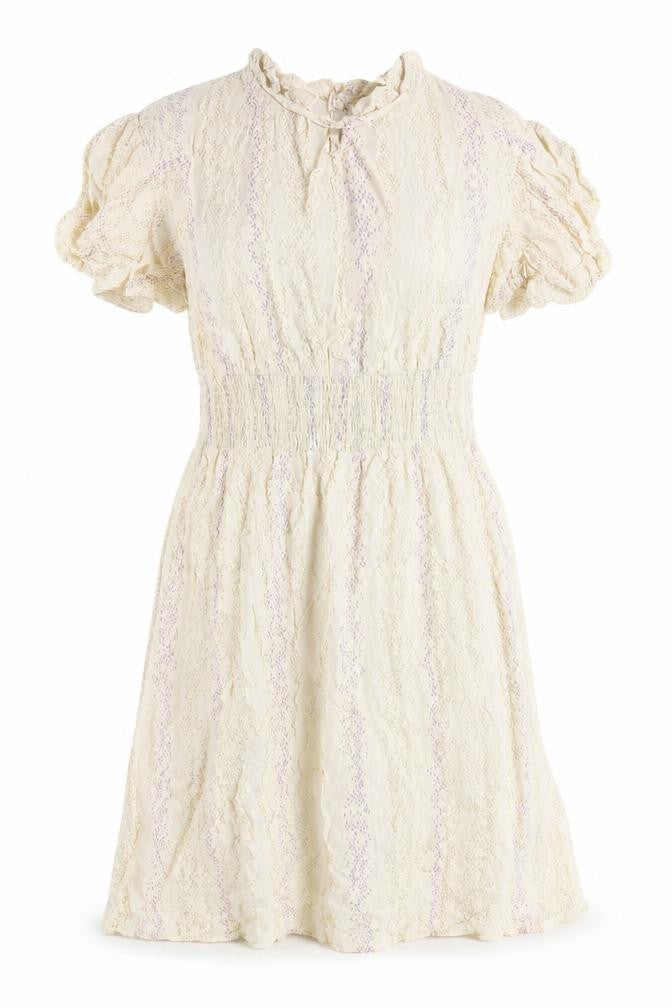 Marks and Spencer Women’s Beige Midi Dress Size 12 A-Line