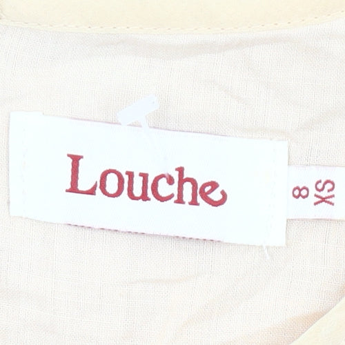 Louche Women Beige Size 8 Shift Lace Dress Wedding Party