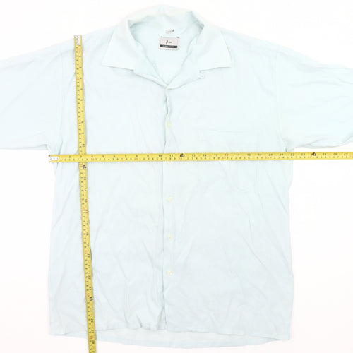 Peter Werth Men’s Blue Short Sleeve Button-Up Shirt L