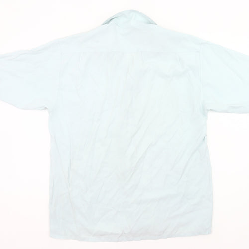 Peter Werth Men’s Blue Short Sleeve Button-Up Shirt L