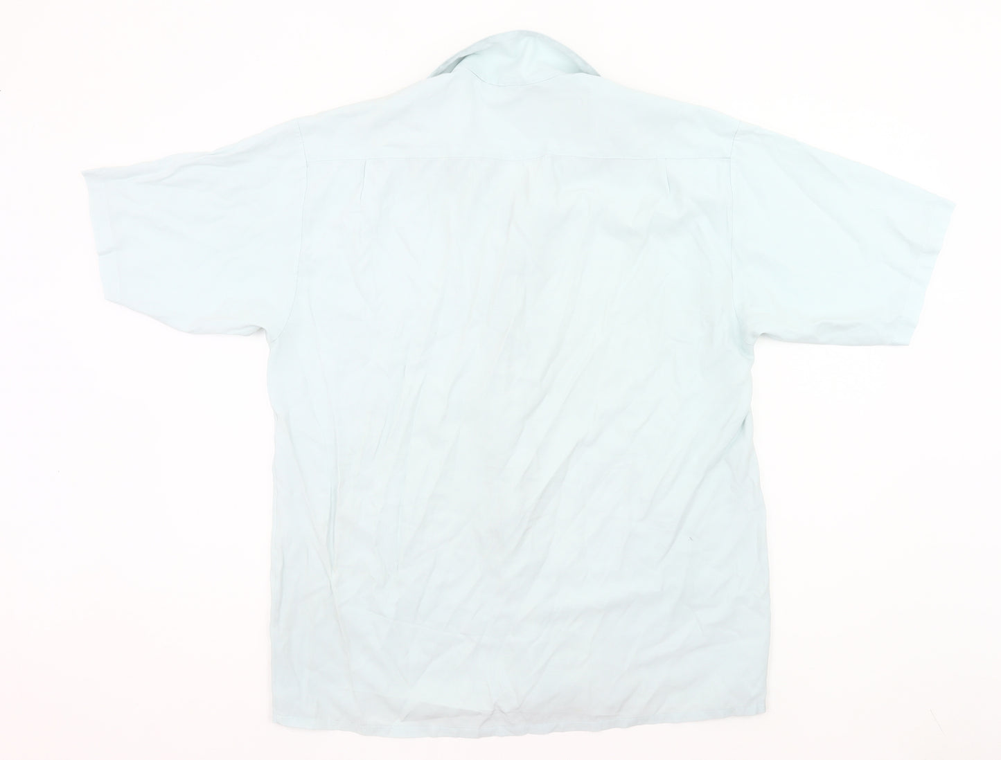 Peter Werth Men’s Blue Short Sleeve Button-Up Shirt L