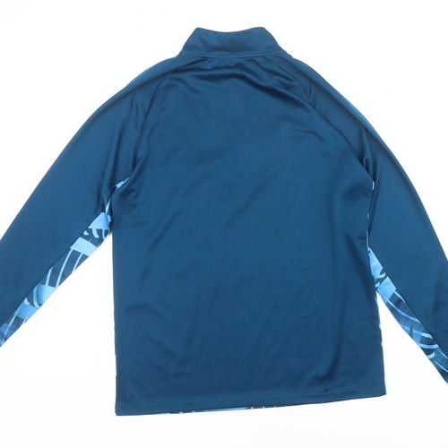 Puma Men’s Manchester City Blue Small 1/4 Zip Football Sweatshirt